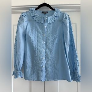 JCREW EYELET TOP, XXS